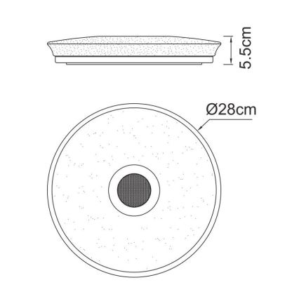 Globo - Luminaire à intensité variable RGBW salle de bain avec haut-parleur LED/18W/230V 3000-6500K IP44 + télécommande