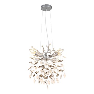 Globo - Pendelleuchte an Kabel 4xE14/40W/230V silber