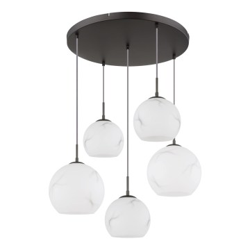 Globo - Pendelleuchte an Kabel, 5xE27/60W/230V, Ø 75 cm