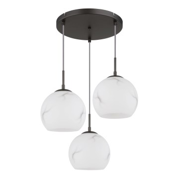 Globo - Pendelleuchte mit Kabelaufhängung, 3x E27/60W/230V, Ø 42,5 cm