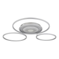 Globo - Plafoniera da soffitto dimmerabile LED/60W/230V 2700-6500K 80,8x99,2 cm argento + telecomando