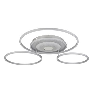 Globo - Plafoniera da soffitto dimmerabile LED/60W/230V 2700-6500K 80,8x99,2 cm argento + telecomando