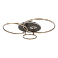 Globo - Plafoniera LED dimmerabile 54W/230V 2700-6500K 90x70 cm antracite/oro + telecomando