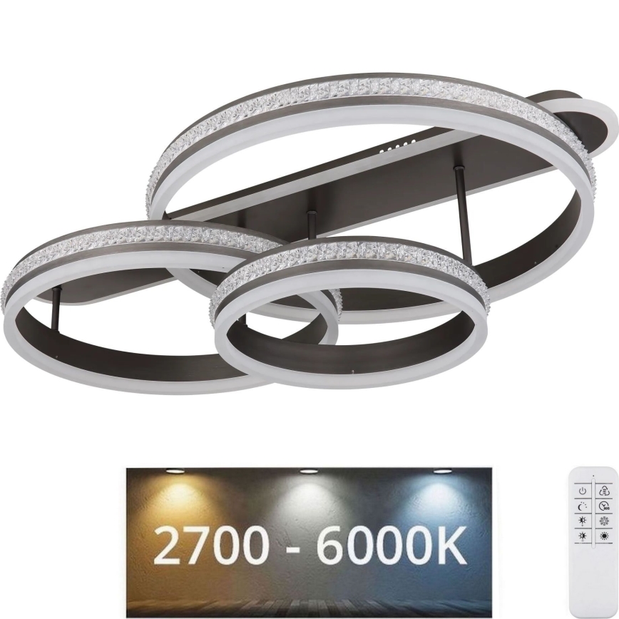 Globo - Plafoniera LED dimmerabile LED/75W/230V 2700K-6000K + telecomando