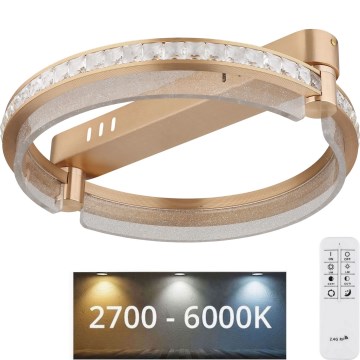 Globo - Plafonnier à intensité variable en cristal LED/36W/230V 2700K-6000K + télécommande