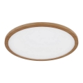 Globo - Plafonnier à intensité variable salle de bain LED/18W/230V d. 29,4 cm IP44 marron