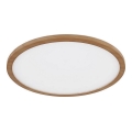 Globo - Plafonnier à intensité variable salle de bain LED/24W/230V d. 42 cm IP44 marron
