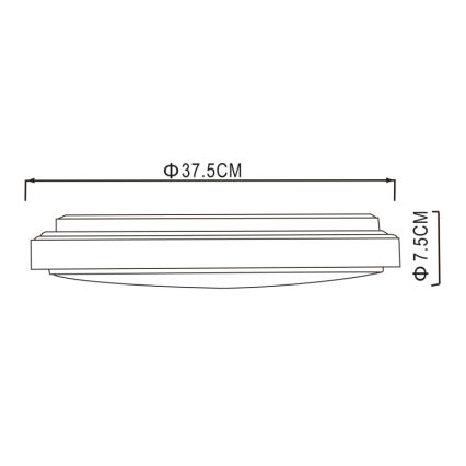 Globo - Plafonnier LED/24W/230V 3000/4000/6000K d. 37,5 cm