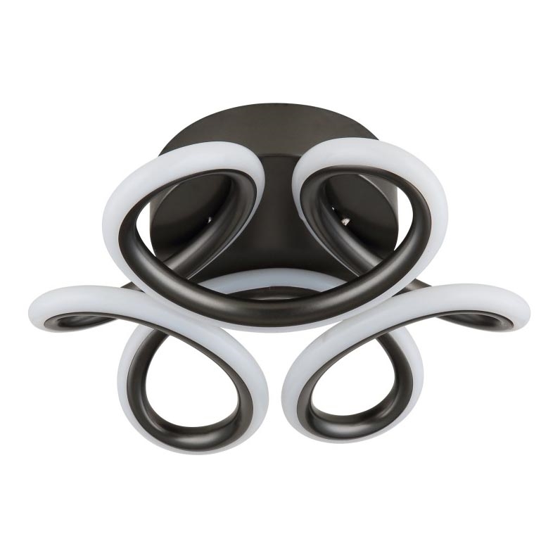 Globo - Plafonnier LED/24W/230V 2700/4000/6000K d. 26 cm noir