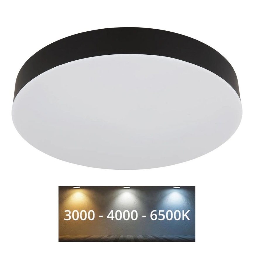 Globo - Plafonnier LED/24W/230V 3000K/4000K/6500K d. 30 cm noir