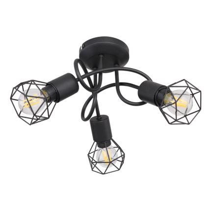 Globo - Plafonnier LED 3xE14/6W/230V noir
