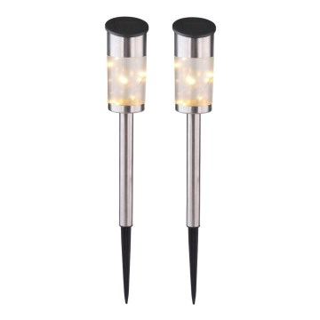 Globo -  SET 2x Lampada solare 10xLED/0,06W/1,2V IP44