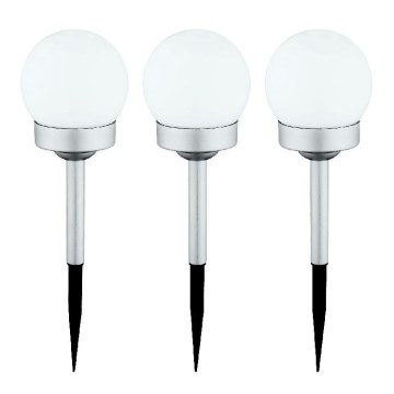 Globo - SET 3x Lampada LED solare LED/0,06W/3V 4000K diametro 10 cm IP44