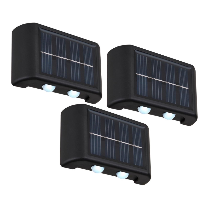 Globo - SET 3x Lampada LED solare LED/0,8W/3V 6500K IP44