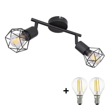 Globo - Spot LED 2xE14/6W/230V noir