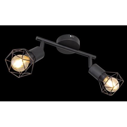 Globo - Spot LED 2xE14/6W/230V noir