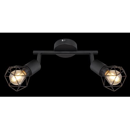 Globo - Spot LED 2xE14/6W/230V noir