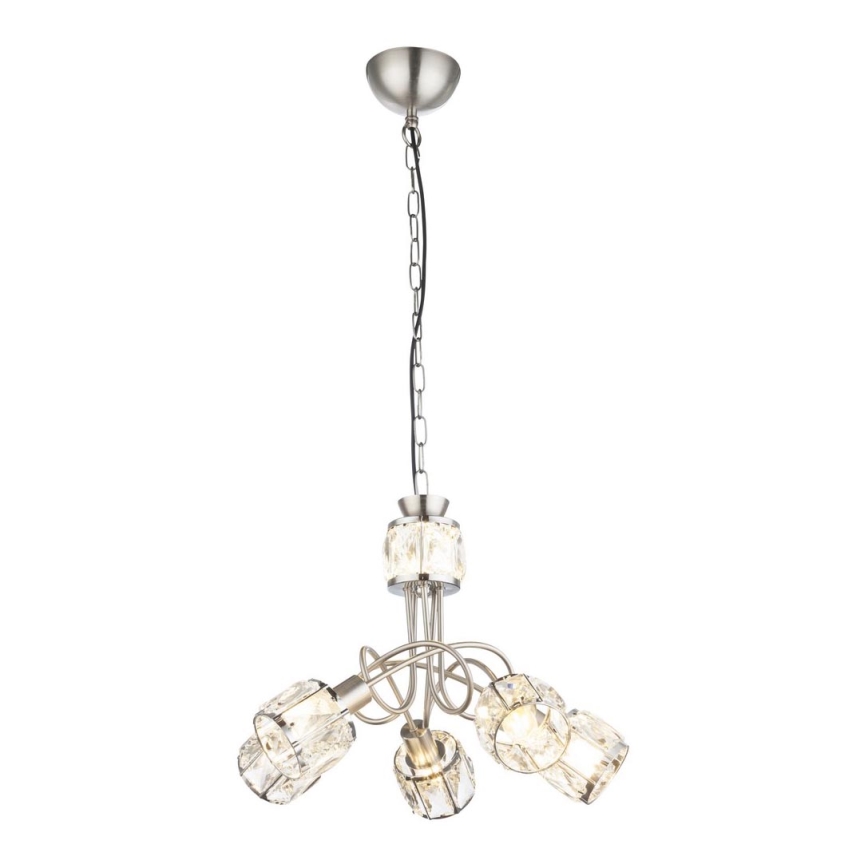 Globo - Suspension chaîne LED 5xE14/40W/230V + LED/5W