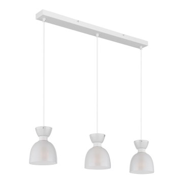 Globo - Suspension filaire 3xE14/40W/230V blanc