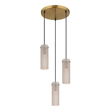 Globo - Suspension filaire 3xE14/40W/230V doré