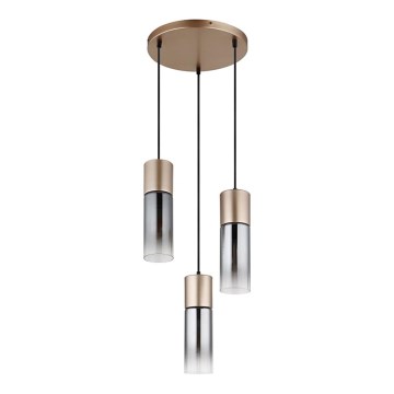 Globo - Suspension filaire 3xE27/25W/230V bronze d. 34 cm