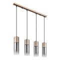 Globo - Suspension filaire 3xE27/25W/230V bronze