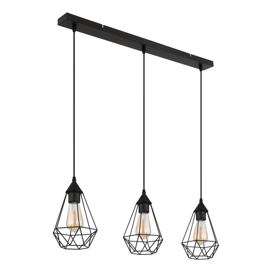 Globo - Suspension filaire 3xE27/60W/230V