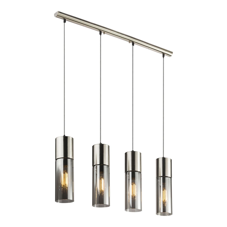 Globo - Suspension filaire 4xE27/25W/230V chrome mat