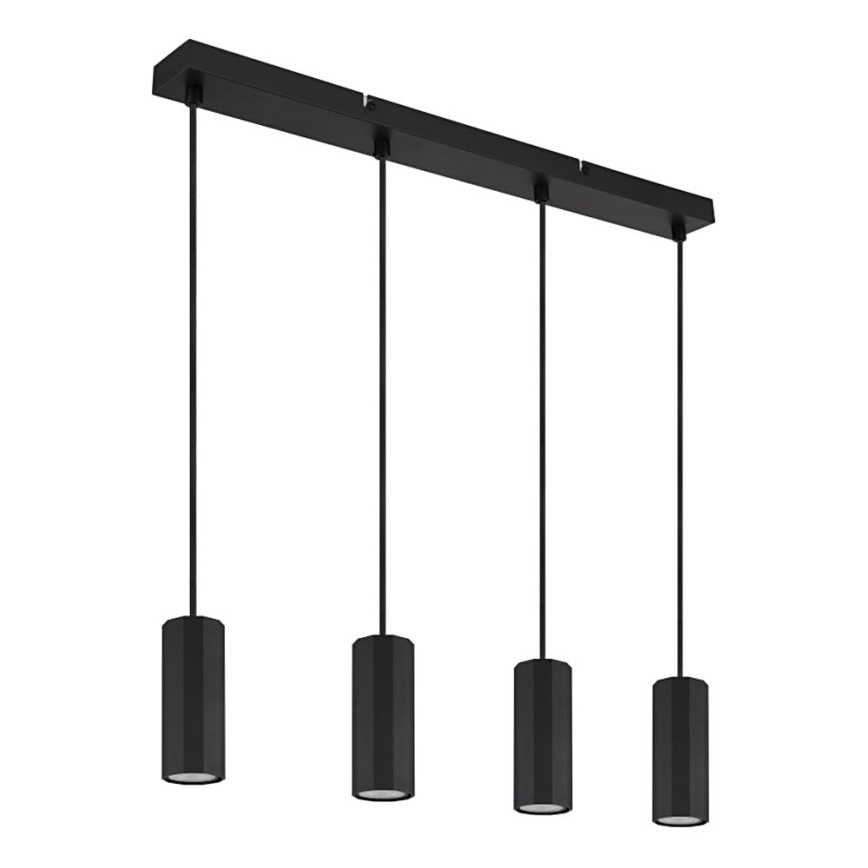 Globo - Suspension filaire 4xGU10/25W/230V noir