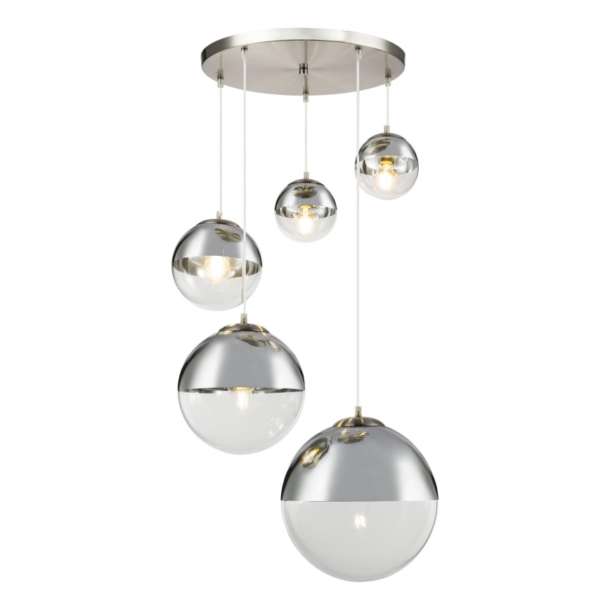 Globo - Suspension filaire 5xE27/60W/230V d. 65 cm