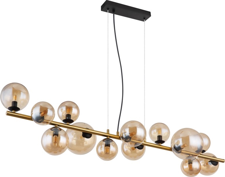 Globo - Suspension filaire LED 13xG9/3,5W/230V fumé/marron