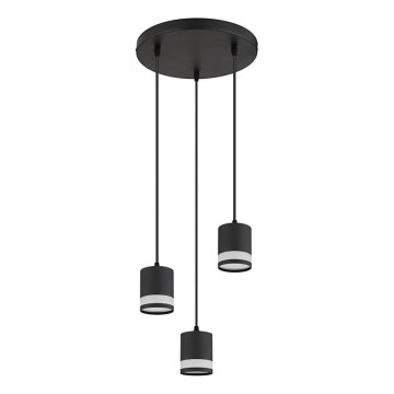 Globo - Suspension filaire LED 3xGX53/7W/230V 3000K noir