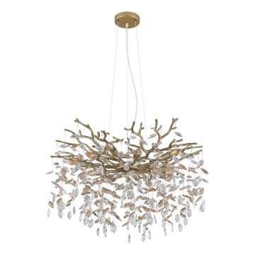 Globo - Suspension sur câble 10xE14/40W/230V dorée