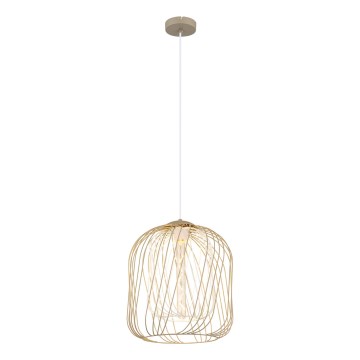 Globo - Suspension sur câble 1xE27/40W/230V Ø 35 cm beige/blanc