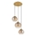Globo - Suspension sur câble 3xE27/60W/230V, laiton