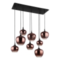 Globo - Suspension sur câble 8xE27/40W/230V, finition cuivrée