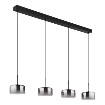 Globo - Suspension sur câble LED/24W/230V noir/fumé