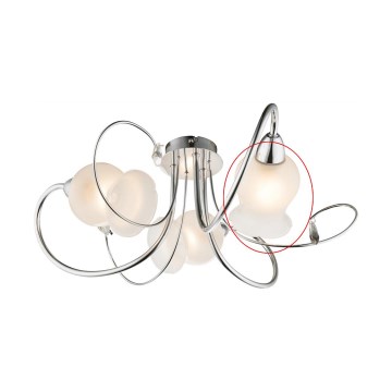 Globo - Verre de rechange pour lustre LILLY E14 blanc