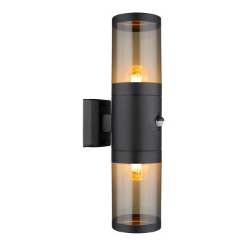 Globo Wandleuchte mit Sensor 2xE27/40W/230V IP44