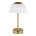 Globo - Wiederaufladbare, dimmbare LED-Tischlampe LED/2,5W/5V 1800 mAh 2700K/4000K/6500K Messing