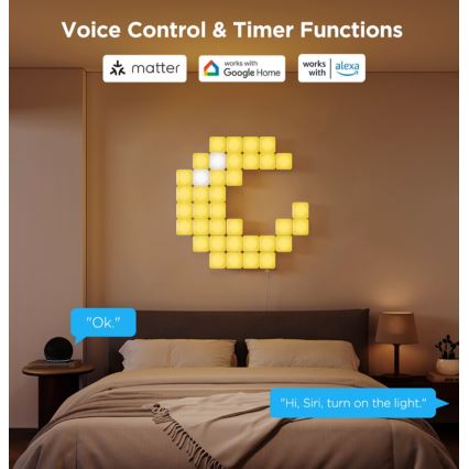Govee - 10x Pannello mini RGBIC intelligente Wi-Fi