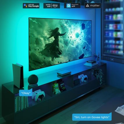 Govee - AI Sync Box 2 pour Smart TV — rétroéclairage RGBICW immersif 55-65 Wi-Fi