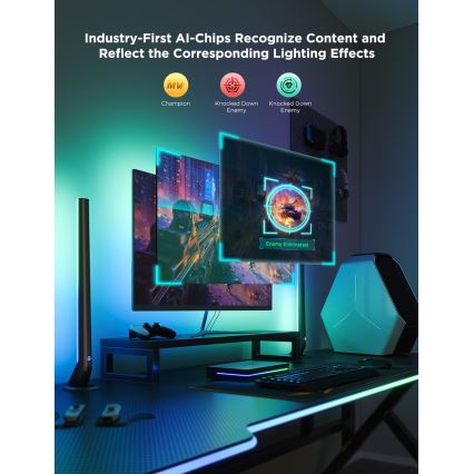 Govee - AI Sync Box Kit 2 Smart Set PC Beleuchtung 27-34 + LED Panels Wi-Fi