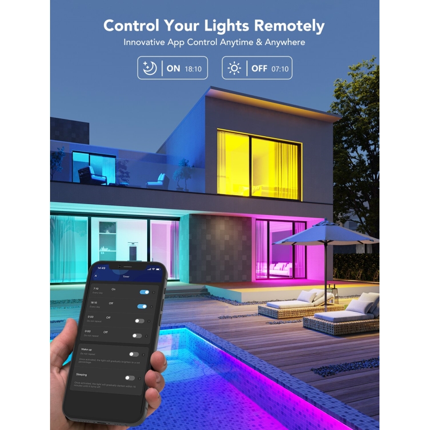 Govee - Ampoule LED RGBWW à intensité variable Smart E27/12W/230V 2700-6500K Wi-Fi