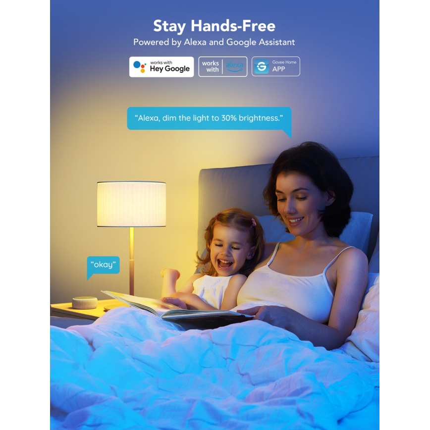 Govee - Ampoule LED RGBWW à intensité variable Smart E27/12W/230V 2700-6500K Wi-Fi