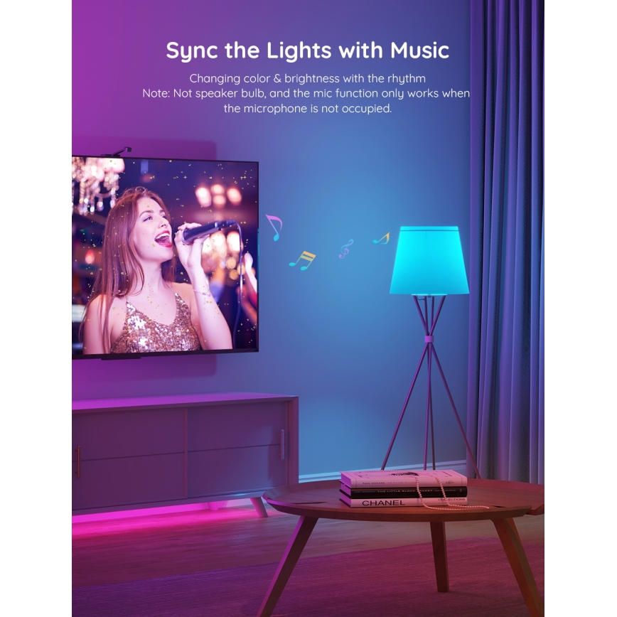 Govee - Ampoule LED RGBWW à intensité variable Smart E27/12W/230V 2700-6500K Wi-Fi