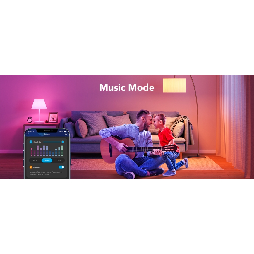 Govee - Ampoule LED RGBWW à intensité variable Smart E27/12W/230V 2700-6500K Wi-Fi