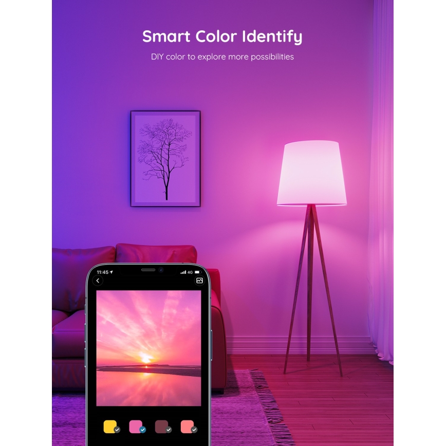 Govee - Ampoule LED RGBWW à intensité variable Smart E27/12W/230V 2700-6500K Wi-Fi