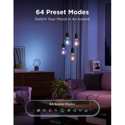 Govee - Ampoule LED RGBWW dimmable Smart MATTER G80 E27/5W/230V 2700-6500K Wi-Fi
