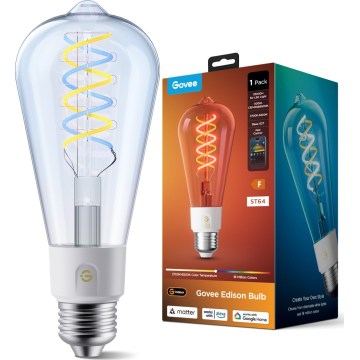 Govee - Ampoule LED RGBWW dimmable connectée MATTER ST64 E27/5W/230V 2700-6500K Wi-Fi